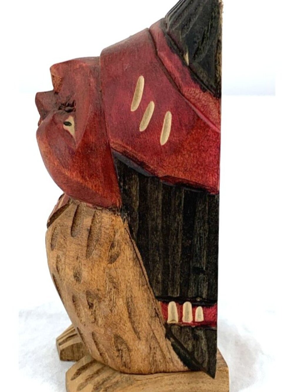 Chile Indio Picaro Traditional Wooden Statue Adult themed 9" Pop-Up Recuerdo - Picture 2 of 8